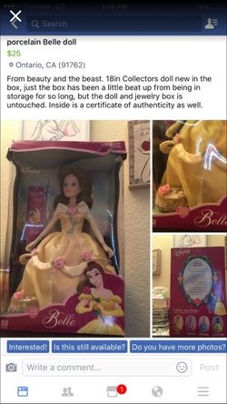 Porcelain Bell Doll & Jewelry Box