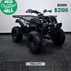 ATV For Sale in Sacramento! Ongoing CHRISTMAS SALE Save $200 Instantly! Brand New 175cc Quad – CA Legal, Automatic with Reverse Fully Assembled!