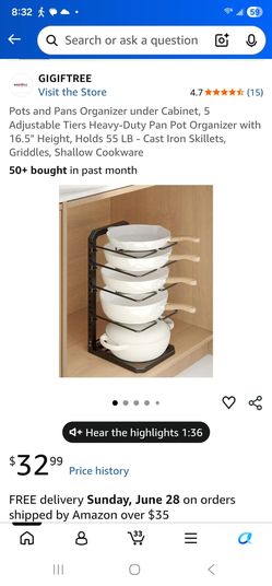 5 tier pods and pans organizer