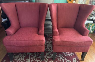 Pair of Red Accent Chairs