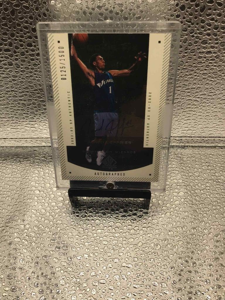 Jared Jeffries Autograph Signed Upper Deck Baseball Card "New York Knicks" "Washington Wizards"