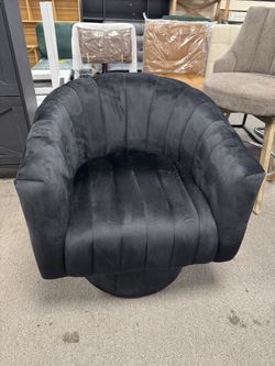 Swivel Accent Chair with Armrest, Mid Century 360 Degree Swivel Barrel Chair Overstuffed Tufted Velvet, Ideal for Living Room, Bedroom, Reading Room, 