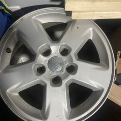 4 Nice Jeep Rims/ 3 Newish Tires Together 