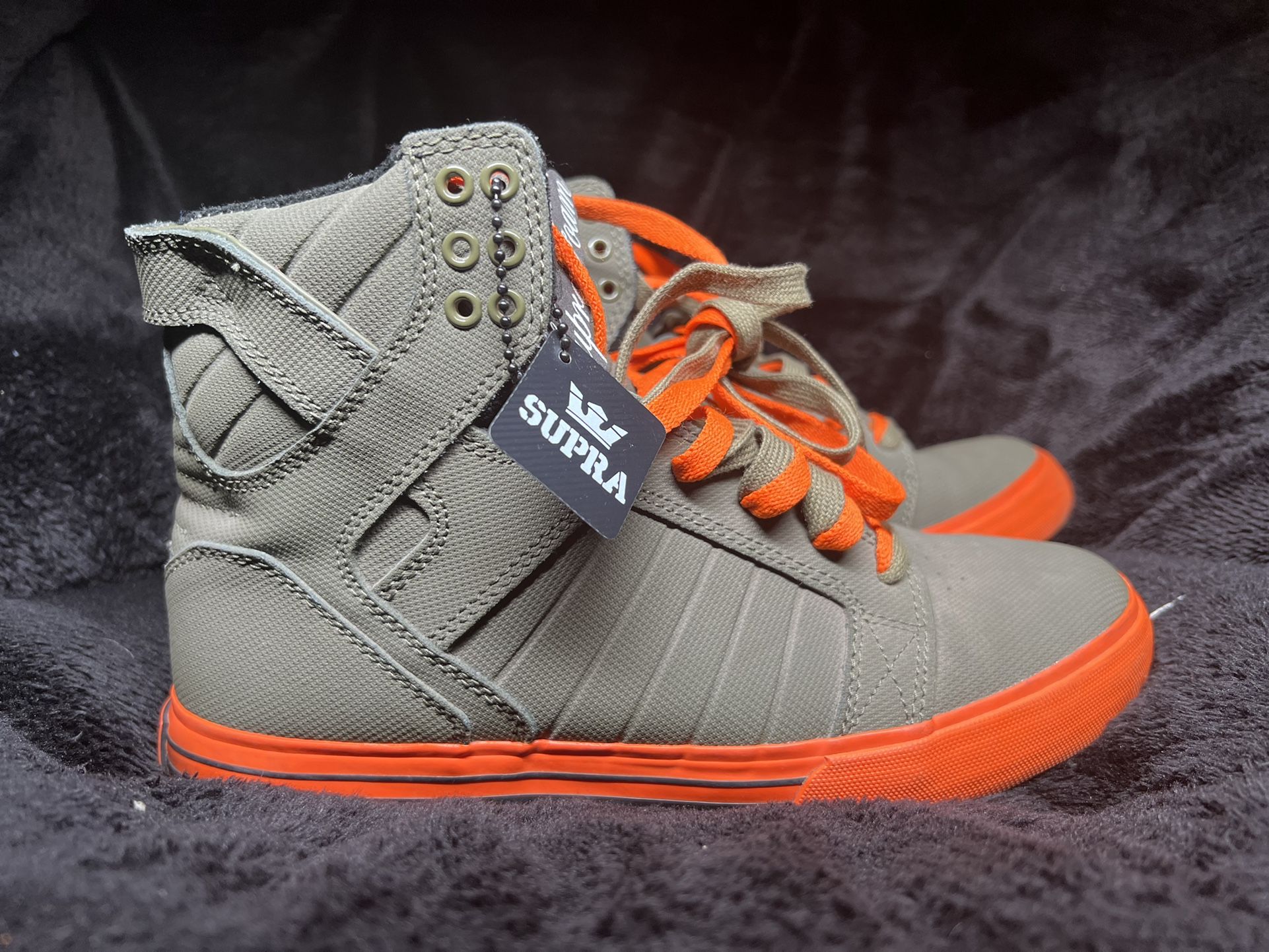 SUPRA MUSKA SKYTOP TUF GREEN/ORANGE Used Size 8
