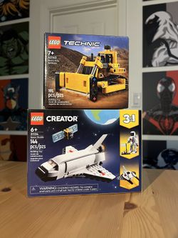 Lego Creator 3in1 Space Shuttle 31134 & Technic Heavy Duty Bulldozer 42163