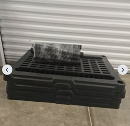 4-Tier Plastic Modular Garage Heavy Duty Storage Shelving Unit in Black