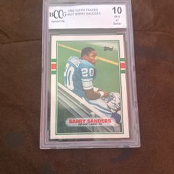 Barry Sanders BccG Mint 10 Rookie Card 