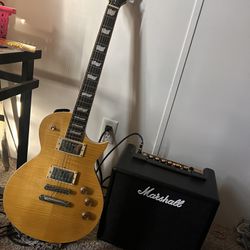 LTD EC-256 And A Marshall Code 25 Amplifier