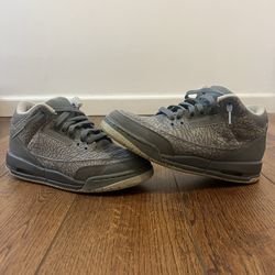 Nike Air Jordan 3 Retro GS Flip Cool Grey Blue Glow V 441140-015 3lab cement