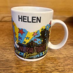 Universal Studios Florida 1989 Coffee Mug King Kong Personalized Helen - Woody Woodpecker, Jaws