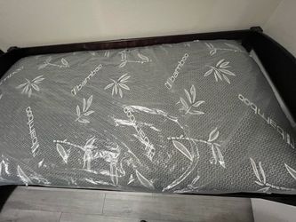 Twin bed frame with mattress