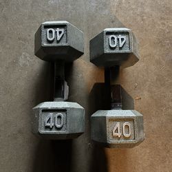 40LB Weider Hex dumbbells