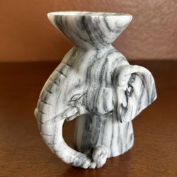 Marble Elephant Candle Holder.