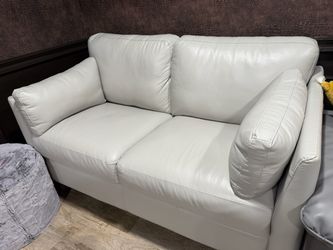 Leather sofa love seat