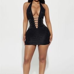 Black mini dress