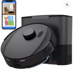 bObsweep PET24-7-913 UltraVision Self-Empty Robot Vacuum & Mop, Carbon Steel