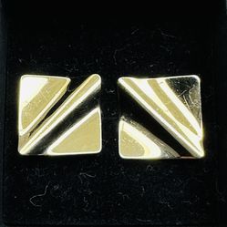 Vintage Square Gold Plated Cuff Links