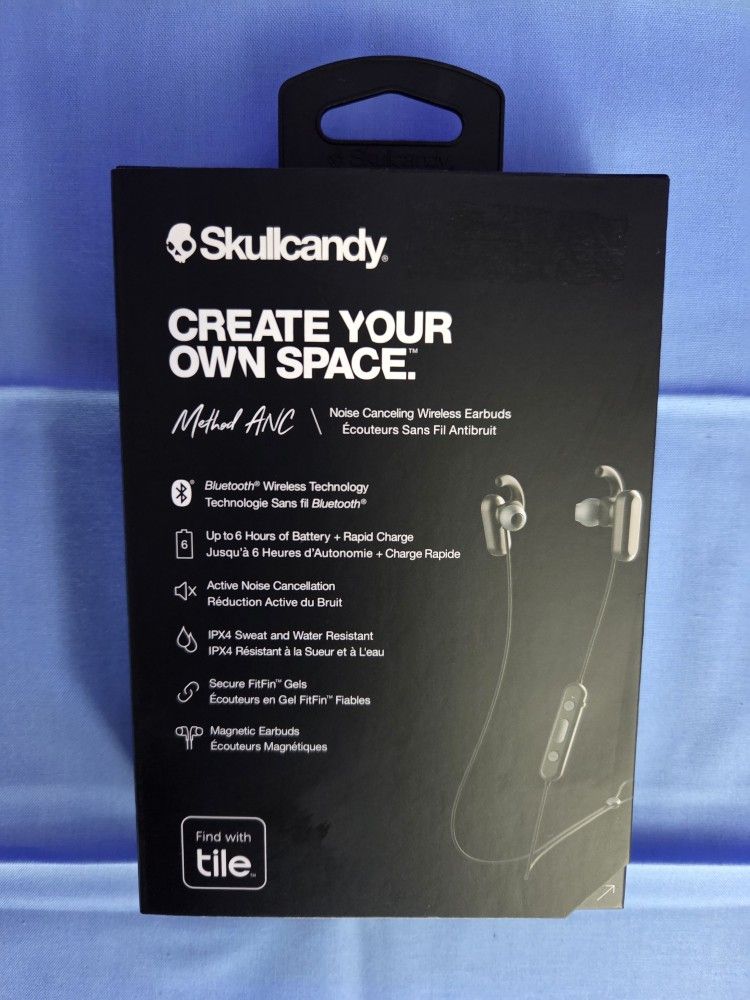 Skullcandy Method ANC Wireless Earbuds — Active Noise Canceling, New
