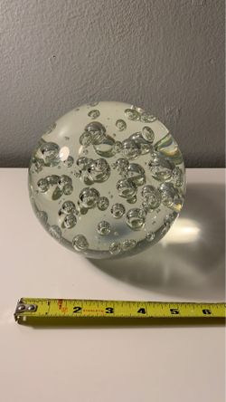 Crystal ball with bubbles