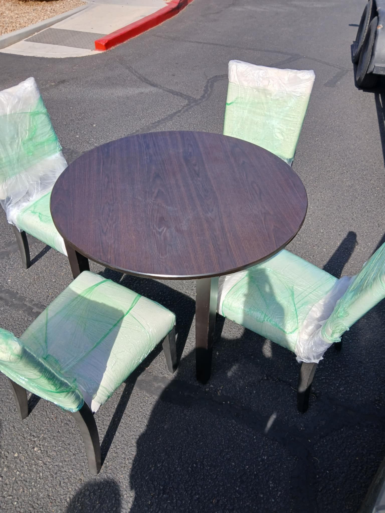 Wood Table And 4 Wood Chairs
