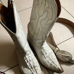 Alligator Like Boots And Belt