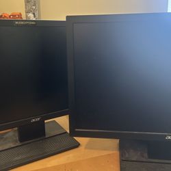 2 Acer Monitor Screens 