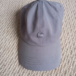 Gray Baseball Cap with Heart Patch