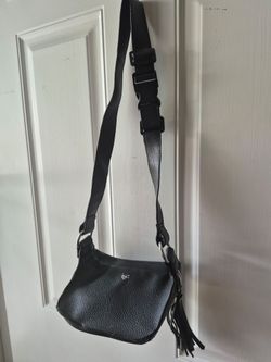 Black leather Justice purse