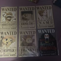 One Piece Metal Wanted Posters