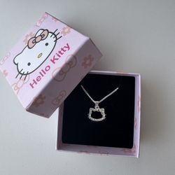 Brand New Hello Kitty Sterling Silver Necklace Jewlery Gift Box Set Valentines Day 