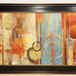 New Very Large Abstract Wall Art with Wooden Frame