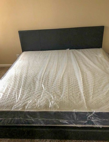 New KING Bed Frame With Mattress New Bedroom Furniture Cama King Con Colchon King Size