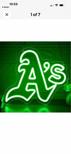 Athletics Yellow neon sign