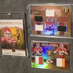 3x Patrick Mahomes Rookie& Jersey Cards  With Travis Kelce