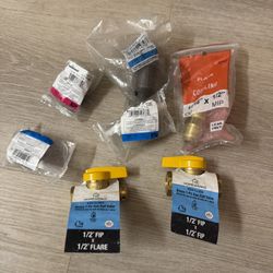 Assorted gas and plumbing fittings