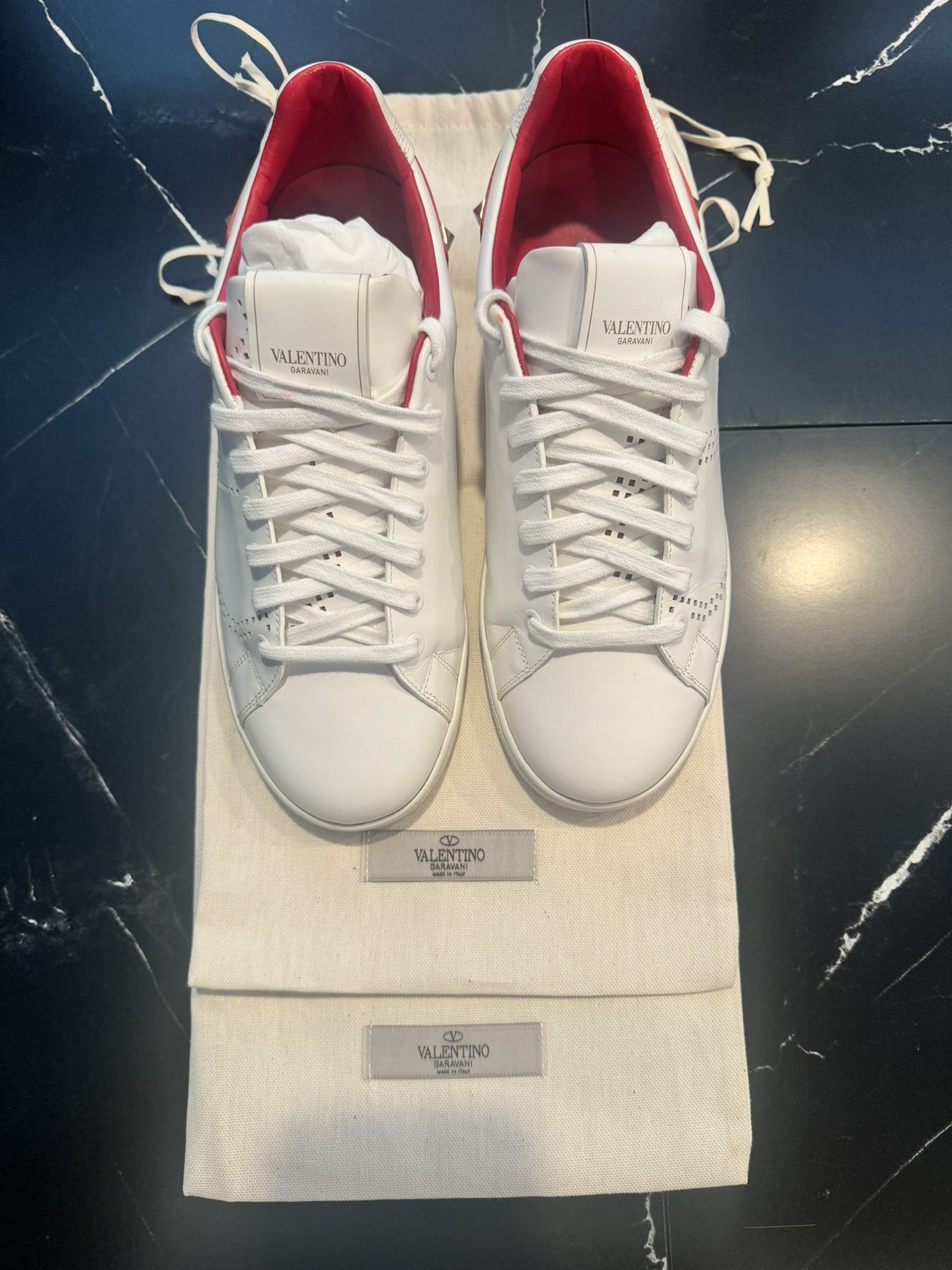 Valentino Garavani Rockstud Leather Sneakers Size 40