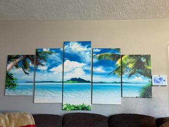 Extra-Large 80-Inch 5-Piece Tropical Beach Canvas Set