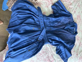 Blue Belted skort  with Snap Buttons