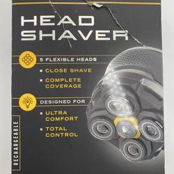 Microtouch Titanium Electric Head Shaver - Rechargeable Head and Face Shaver New