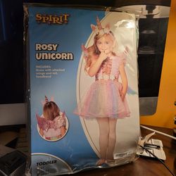 Spirit Rosy Unicorn Halloween Girls Toddler Costume Size 5T-6T