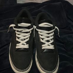 jordan 3 black noir womens size 11.5 mens 10