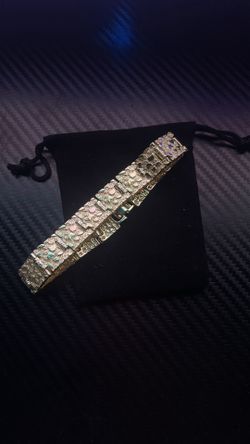 gold plated nugget bracelet