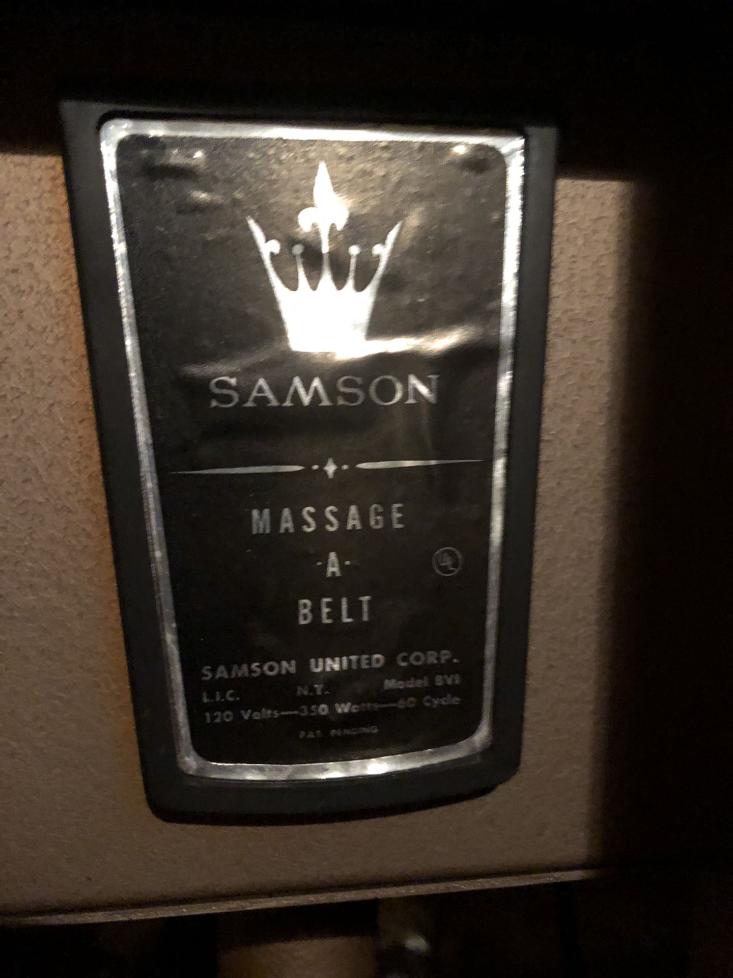 Free. WORKS!! - Vintage Exercise Equipment - Samson Massage-A-Belt