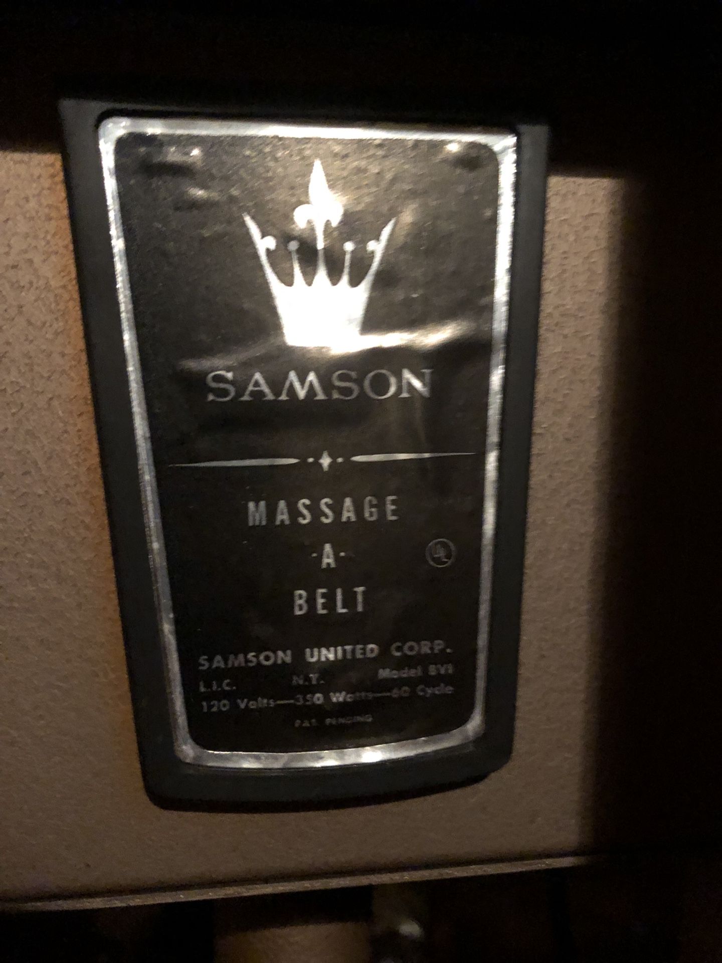 Vintage Exercise Equipment - Samson Massage-A-Belt 