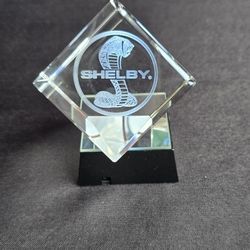 CARROLL SHELBY Laser Etched Crystal Block 