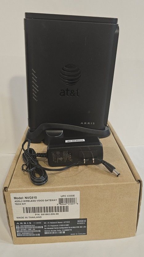 NIB Arris AT&T Wireless Voice Gateway Broadband Wifi Modem Router