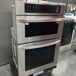 LG Stainless Steel 30” Microwave Oven Combo Electric ThinQ