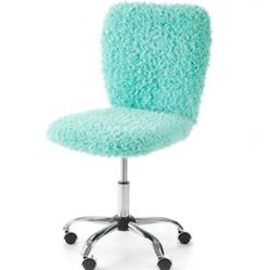 Fuzzy Blue Computer Chair 