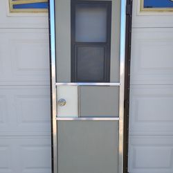 RV/ Trailer Door With Frame And Screen