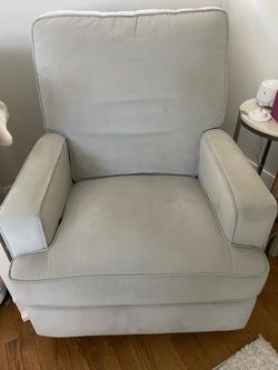 Grey Swivel Glider Chair